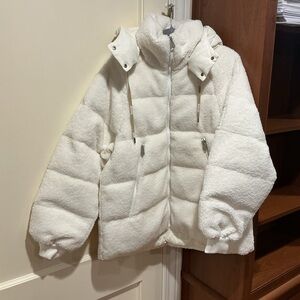 NWOT MACKAGE White Puffer Jacket, Size L (pit to pit 24.5 in)